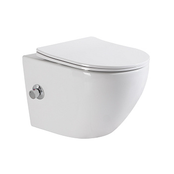 UNO Унитаз подвесной с сиденьем и креплением с функцией биде и смесителем BB3105CHR-BS/SC