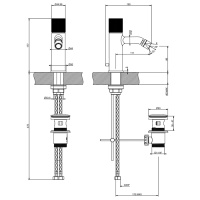 GESSI HABITO DIAMANTATO смеситель для биде на 1 отверстие, однорычажный, в комплекте с донным клапаном, цвет хром - Gidratop.ru изображение