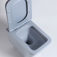 Унитаз подвесной Q-Line VT1-12MO безободковый, цвет океан мат., ультратонкое soft close сиденье - Gidratop.ru изображение