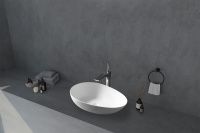 Раковина накладная ABBER Stein AS2615 белая матовая - Gidratop.ru изображение