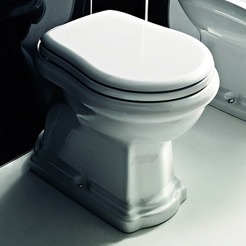 Унитаз напольный слив в пол, цвет белый