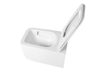 Унитаз подвесной Capri VT1-63T Tornado, цвет белый, ультратонкое сиденье soft-close - Gidratop.ru изображение