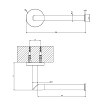 Gessi Tondo настенный держатель для туалетной бумаги, цвет: Finox Brushed Nickel - Gidratop.ru изображение