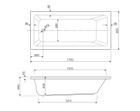 Акриловая ванна CEZARES PLANE SOLO-170-80-49-W37 - Gidratop.ru изображение