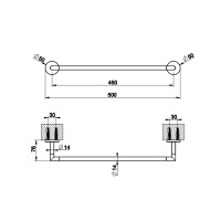 Gessi Anello настенный полотенцедержатель, 45 см, цвет: хром - Gidratop.ru изображение
