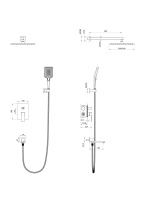 Душевая система встраиваемая WONZON & WOGHAND CUBE, Темный графит (WW-88939016-BGM) - Gidratop.ru изображение