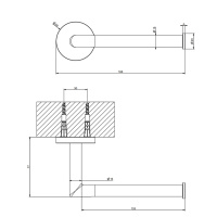 Gessi Tondo настенный держатель для туалетной бумаги, цвет: Copper PVD - Gidratop.ru изображение
