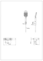 Смеситель для ванны с душем WONZON & WOGHAND Shelf, Темный графит (WW-B2551-BGG) - Gidratop.ru изображение