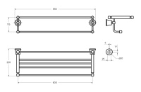 LIBERTY CZR-F-8980 Полка для полотенец - Gidratop.ru изображение