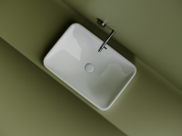 Умывальник прямоугольный встраиваемый сверху в столешницу Element 605x415x185мм - Gidratop.ru изображение