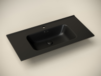 Умывальник накладной прямоугольный (цвет Черный Матовый) Element 910x465x180мм - Gidratop.ru изображение