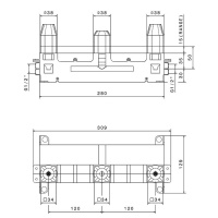 Newform Встраиваемая часть смесителя на 3 отверстия 1/2", для смес. на рак. из стены - Gidratop.ru изображение