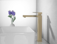 Смеситель ABBER Daheim AF8211G для раковины, золото матовое - Gidratop.ru изображение