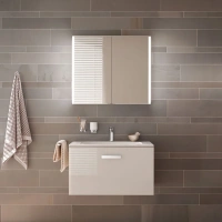 Зеркальный шкаф Keuco Royal Match, 12813171301, 100 см, с подсветкой, алюминий серебристый - Gidratop.ru изображение