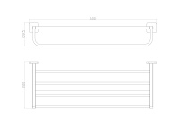 Полотенцедержатель с полкой WONZON & WOGHAND STILL, Хром (WW-6681) - Gidratop.ru изображение