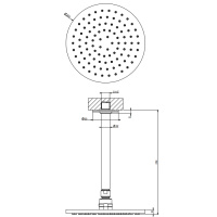 GESSI INCISO потолочная верхний душ шарнирная на 1/2, Oslash;200 мм, цвет: хром - Gidratop.ru изображение