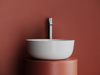 Раковина накладная круглая 356x356x135, цвет белый - Gidratop.ru изображение