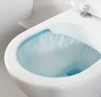 Безободковый Унитаз подвесной Villeroy&Boch O.novo 5688HR01 с сиденьем Soft-Close, альпийский белый - Gidratop.ru изображение