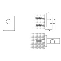 Gessi Emporio shower держатель неподвижный для душевой лейки, цвет: Chrome - Gidratop.ru изображение