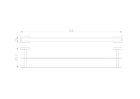 Полотенцедержатель двойной WONZON & WOGHAND FLAT, Хром (WW-9711-60CM) - Gidratop.ru изображение