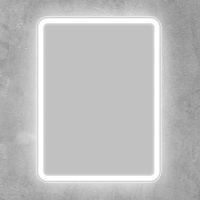 Зеркало с встроенным светильником и кнопочным выключателем SPC-MAR-600-800-LED-BTN, 12W, 220-240V, 600x30x800 - Gidratop.ru изображение