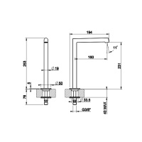 Gessi Ingranaggio отдельно стоящий излив, высокий, цвет: хром - Gidratop.ru изображение