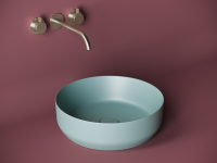 Умывальник чаша накладная круглая (цвет Зеленый Матовый) Element 390x390x120мм - Gidratop.ru изображение