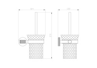 Туалетный ершик в комплекте WONZON & WOGHAND MAJESTIC, Черный/Золото (WW-9229) - Gidratop.ru изображение