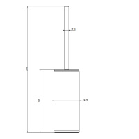 GESSI 316 ершик напольный, цвет: brushed black metal pvd - Gidratop.ru изображение