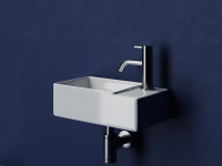 Умывальник подвесной прямоугольный (чаша слева, отверстие под смеситель справа) Element 395x220x125мм - Gidratop.ru изображение