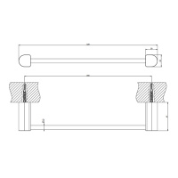 GESSI Rilievo полотенцедержатель, 30 см, цвет: nero XL - Gidratop.ru изображение