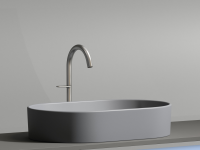 Умывальник чаша накладная овальная (цвет Антрацит Матовый) Element 608x385x122мм - Gidratop.ru изображение