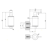 GESSI 316 дозатор для жидкого мыла настенный, цвет: белый/steel brushed - Gidratop.ru изображение