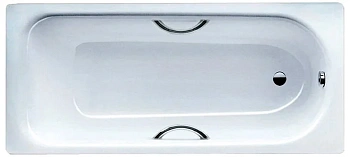 Стальная ванна Kaldewei Saniform Plus Star мод. 337, 180 х 80 х 43 см, без покрытия, с отверстиями для ручек, 1337.0001.0001