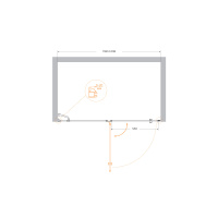 Душевая дверь CEZARES VERONA-W-B-12-120-P-Cr-L - Gidratop.ru изображение
