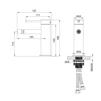 Смеситель для биде WONZON & WOGHAND STICK, Белый матовый (WW-88339017-MW) - Gidratop.ru изображение
