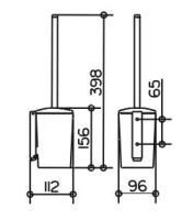 Ершик настенный Keuco Edition Palais 40064 010100, фарфор/хром - Gidratop.ru изображение