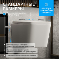 Унитаз ABBER Rechteck AC1201MW подвесной белый матовый, безободковый - Gidratop.ru изображение