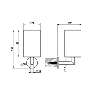 Gessi Anello стакан настенный белый, цвет: хром - Gidratop.ru изображение