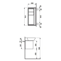 Тумба под раковину Laufen Ino 75 см 4.2540.1.030.171.1, темный орех - Gidratop.ru изображение