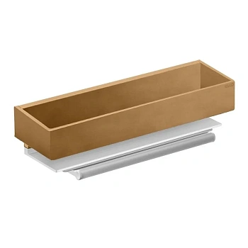 Полка для душа Keuco Edition 11 11159030000, с стеклоочистителем, цвет бронза шлифованная