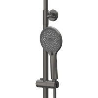 RELAX-CD-GM Душевая стойка со смесителем, оружейная сталь - Gidratop.ru изображение