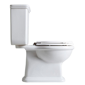 Унитаз моноблок 70.5х38.5см, с горизонтальным сливом с бачком с боковой ручкой смыва, цвет: белый