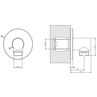 GESSI вывод воды из стены, цвет Black XL - Gidratop.ru изображение