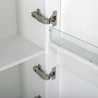 ETNA-M Шкаф подвесной с двумя распашными дверцами с доводчиками, левосторонний, Bianco Lucido, 300x300x1500, ETNA-M-1500-2A-SO-BL-L - Gidratop.ru изображение