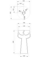 Раковина отдельностоящая ABBER Stein AS2508 белая матовая - Gidratop.ru изображение