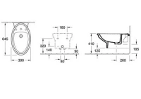 Биде Villeroy&Boch Amadea 7E86 B0R2 подвесное - Gidratop.ru изображение