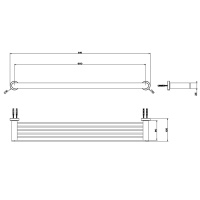 Gessi Emporio accessories настенная полка 60 см, цвет: Black XL - Gidratop.ru изображение