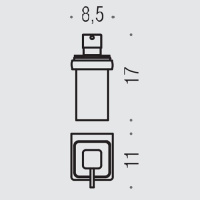 Colombo Lulu Дозатор для жидкого мыла, подвесной, цвет: хром/матовое стекло - Gidratop.ru изображение