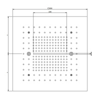 GESSI AFILO накладная панель 500x500 мм., для душевой системы, встраиваемой в потолок, цвет  Black XL - Gidratop.ru изображение